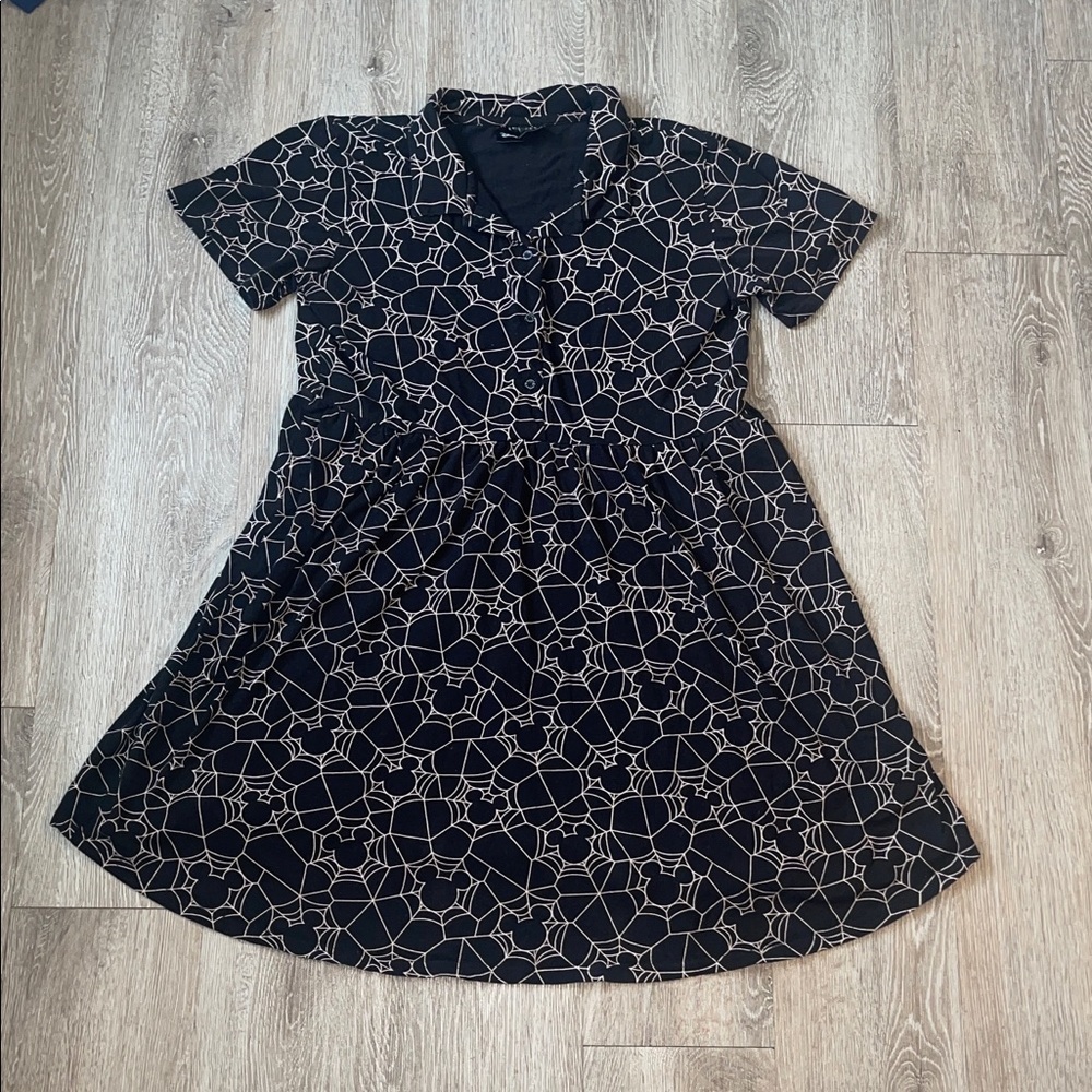 Cakeworthy Halloween Mickey spiderweb dress. - Picture 2 of 8